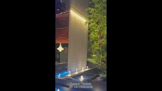 کاربرد داخلی پرده آب با چراغ