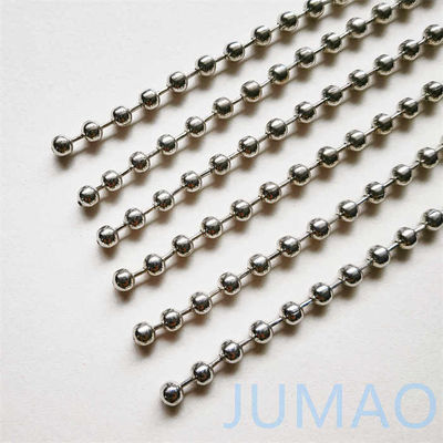 6mm کروم شده فلزی توپ نقره ای پرنده پرده زنجیر برای پنجره پارتیشن
