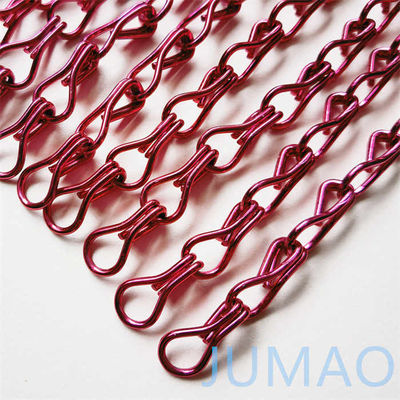 سالن منحنی فلزی زنجیر لینک پرده های پرواز صفحه نمایش سفارشی