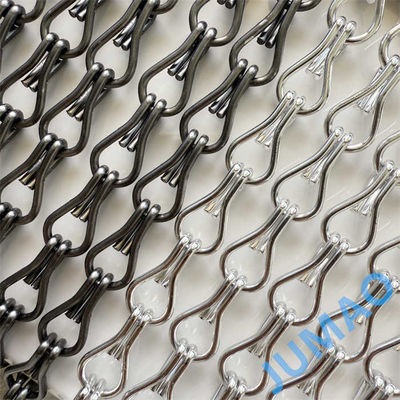 سایز زنجیر 12mm*24mm پرده های زنجیره ای فلزی طراحی شده برای ساخت و ساز صنعتی