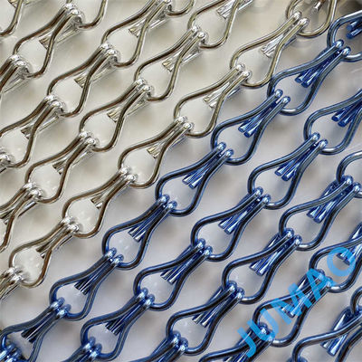 فضای تقسیم کننده فلزی زنجیره ای لینک پرده های صفحه پرواز خم شده ولت شده