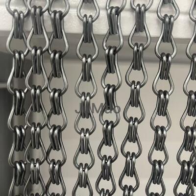 پرده‌های زنجیری آلومینیومی پرده‌های حلقه‌ای فلزی مقاوم در برابر دما از منفی ۴۰ درجه سانتیگراد تا ۲۰۰ درجه سانتیگراد طراحی شده برای تناسب با فضا