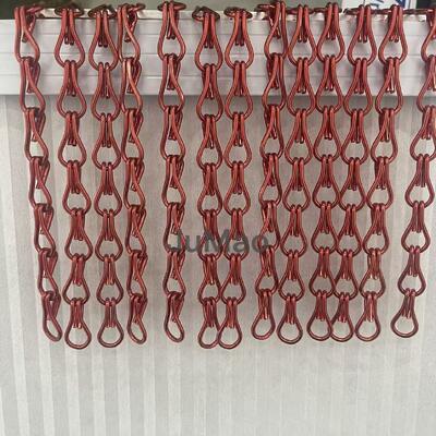 پرده های زنجیره ای آلومینیوم پرده های فلزی آلومینیوم فولاد ضد زنگ پرده های تزئینی متنوع برای تجارت و صنعت