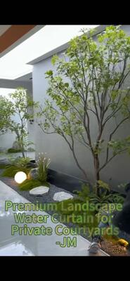 پرده آب فولاد ضد زنگ با چراغ LED صفحه آب فولاد ضد زنگ برای منظره های پیشرفته