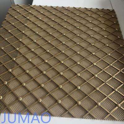 توری فلزی بافته شده تزئینی طرح جدید اندازه و رنگ سفارشی برای پارتیشن فضای کابینت دیواری